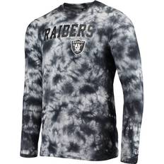 Men's Las Vegas Raiders Majestic Black V Tie-Dye T-Shirt