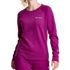 Champion Script Logo Powerblend Fleece Classic Crew Sweatshirt - Venture Pink