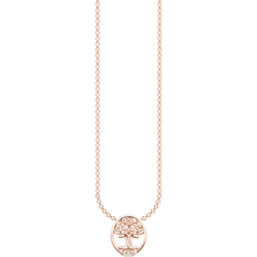 Thomas Sabo Charm Club Delicate Tree of Love Necklace - Rose Gold/Transparent