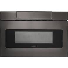 Black stainless steel microwave drawer Sharp SMD2470AH Brown