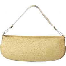BY FAR Beverly Croc Embossed Shoulder Bag Medium - Yellow