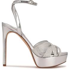 Nine West Gobig - Silver Shimmer Suede