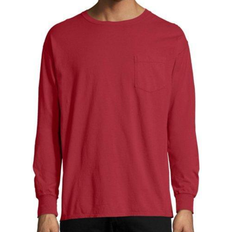 GDH250 Garment-Dyed Long-Sleeve T-Shirt with Pocket ComfortWash by Hanes Anchor slate-S