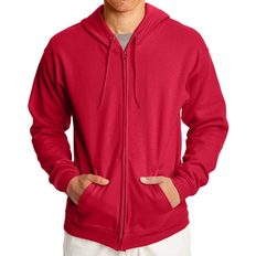 Hanes ComfortBlend EcoSmart Full Zip Hoodie - Deep Red