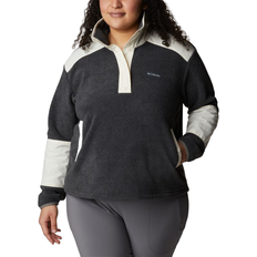 Columbia Women's Benton Springs Crop Pullover Plus - Charcoal Heather/Chalk