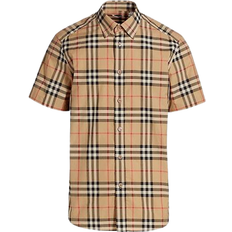 Burberry Men - XXS Shirts Burberry Signature Tartan Collared Shirt - Archive Beige