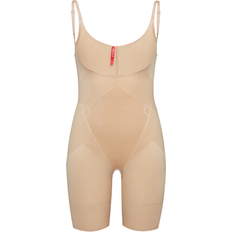 Buy SPANX Women's Suit Your Fancy Strapless Cupped Mid-Thigh Bodysuit,  Champagne Beige, Small at