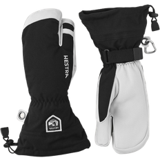 Svarte Tilbehør Hestra Army Leather Heli Ski 3-Finger Gloves - Black