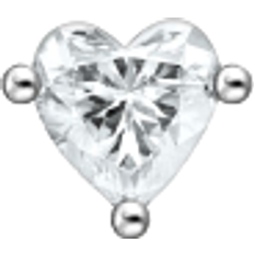 Thomas Sabo Charm Club Single Heart Ear Stud - Silver/Transparent