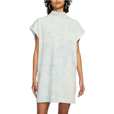 Nike Sportswear Washed Jersey Dress - Worn Blue/White