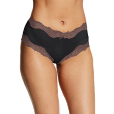 Maidenform Cheeky Scalloped Lace Hipster - Black/Rum Raisin Lace