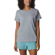Columbia Sapphire Point Short Sleeve Shirt Women's - Tradewinds Grey Heather