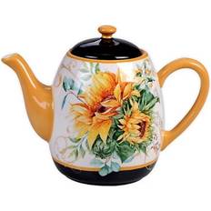 Multicolored Teapots Certified International Sunflower Fields Teapot 1.18L