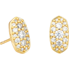 Kendra Scott Grayson Stud Earrings - Gold/Transparent