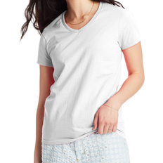 Hanes Women's Essential-T Short Sleeve V-Neck T-Shirt - White