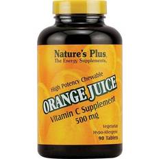 Nature's Plus Vitamin C 500 MG Orange Juice (90 Chewable Tablets)