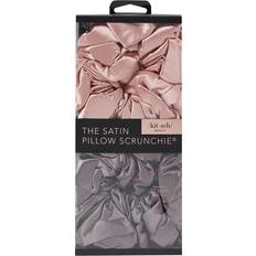The Satin Pillow Scrunchies Blush Charcoal