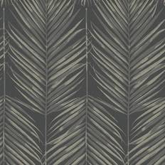 Gray and black wallpaper Seabrook Designs Paradise Black Sands Wallpaper gray