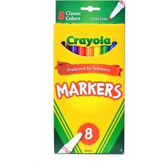  Crayola Original Marker Set, Fine Tip, Assorted Classic Colors,  Set of 8, Model:58-7709 : Toys & Games