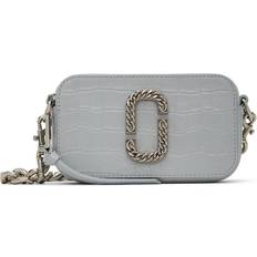 Marc Jacobs The Croc-Embossed Snapshot Chain Crossbody Bag - Quarry