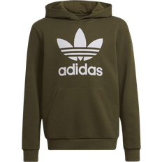 Adidas Kid's Trefoil Hoodie - Focus Olive/White (HD2006)