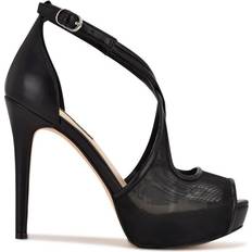 Nine West Hanya Peep Toe - Black Mesh