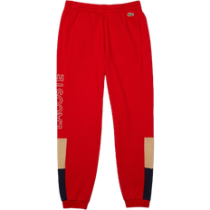 Lacoste Red Pants Lacoste Branded Colorblock Fleece Jogging Pants - Red/Beige/Navy Blue