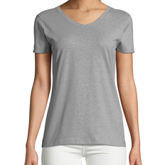 Hanes Women's X-Temp V-Neck T-Shirt - Light Steel