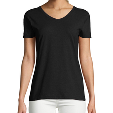 Hanes Women's X-Temp V-Neck T-Shirt - Black