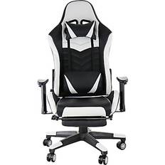 Adjustable Armrest Gaming Chairs GameFitz Ergonomic Gaming Chair - Black/White