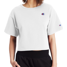 Champion C Logo Heritage Cropped Tee - White