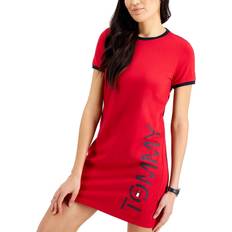 Tommy Hilfiger Vertical Logo Dress - Scarlet