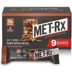 Met rx bars MET-Rx BIG 100 Meal Replacement Bar Peanut Butter Pretzel 9 Bars