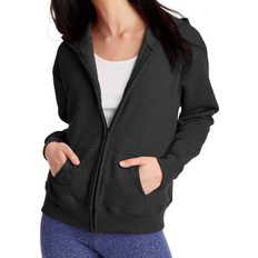 Hanes Women's ComfortSoft EcoSmart Full-Zip Hoodie Sweatshirt - Ebony
