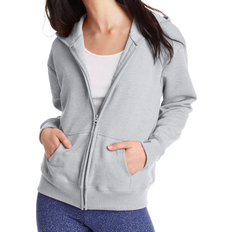 Hanes Women's ComfortSoft EcoSmart Full-Zip Hoodie Sweatshirt - Light Steel