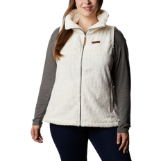 Columbia Women's Fire Side Sherpa Vest Plus Size - Chalk Stripe