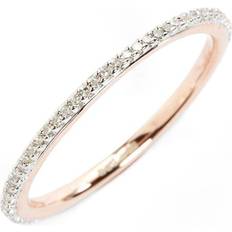 Diamond - Eternity Rings Monica Vinader Skinny Eternity Ring - Rose Gold/Diamonds