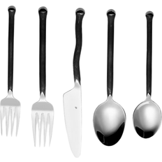 Gourmet Settings Treble Clef 20-Piece Flatware Set, Silver/Black