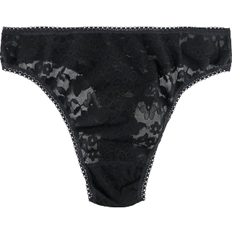 Hanky Panky Daily Lace High Cut Thong - Black