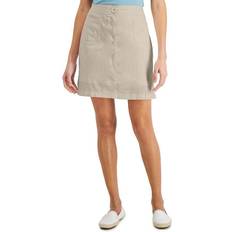 Cotton - Skorts Skirts Karen Scott Knit Waistband Skort - Pebble