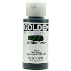 Golden Fluid Acrylics Jenkins green 1 oz