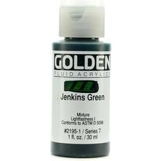 Golden Fluid Acrylics Jenkins green 1 oz