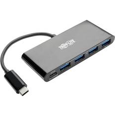 Tripp Lite 4-Port USB 3.1 Hub, 4x USB-A, Thunderbolt 3 PD Charging, Black