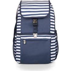 Picnic Time Zuma Backpack Cooler - Navy Blue & White Stripe