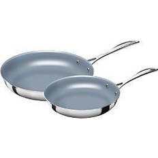 Tramontina Set of 2 Silvertone Aluminum Frying Pans (8 and 10 in