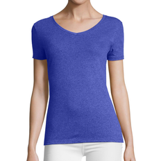 Hanes Women's Perfect-T Tri-Blend Short Sleeve V-Neck T-Shirt - Athletic Royal Heather