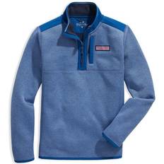 Vineyard Vines Boy's Mountain Sweater Fleece Half-Zip - Coastline Heather