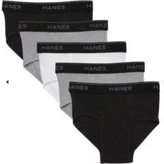 Boys Briefs Children's Clothing Hanes Boy's Ultimate Dyed Briefs With ComfortSoft Waistband 5-Pack - Black/Grey/White (BU39B5)
