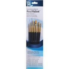 Princeton Round 1,3,5, Shader 2,4,6 Real Value Brush Set Synthetic Gold Taklon