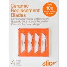 Slice 10404 Replacement Ceramic Safety Box Cutter Blades - Finger-Friendly  and Dual Sided - (Rounded Tip) - Pack of 4 